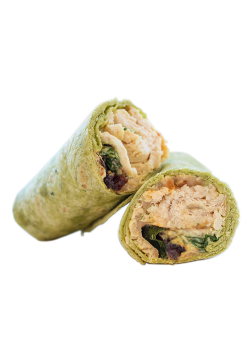 Chicken, Goat Cheese & Cranberries Green Wrap