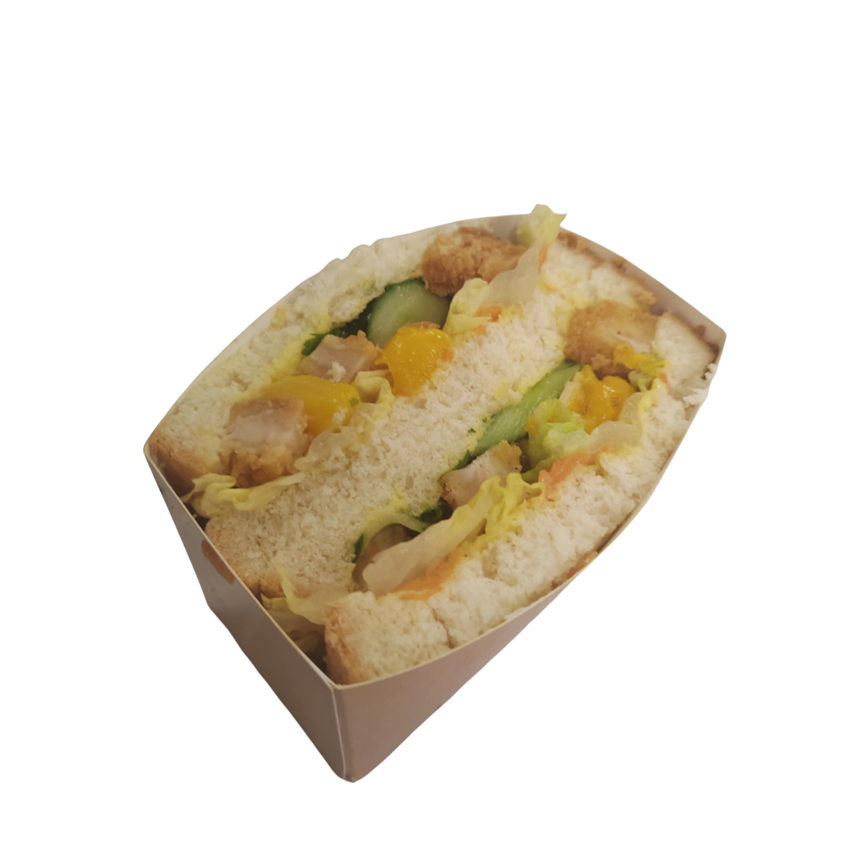 Sandwich with crispy chicken.