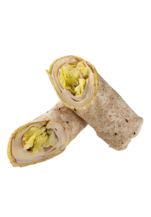 Turkey, Cheese & Mustard Whole Wheat Wrap