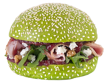 Xmas Green Brioche Sandwich