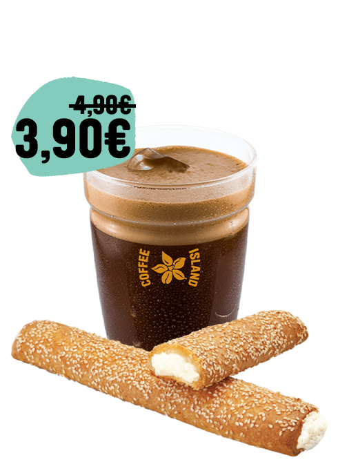 Freddo Espresso 12oz + Φλογέρα με Κρέμα Τυριών