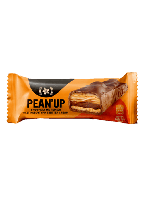 Pean up γκοφρέτα με γέμιση φυστικοβούτυρο και bitter cream