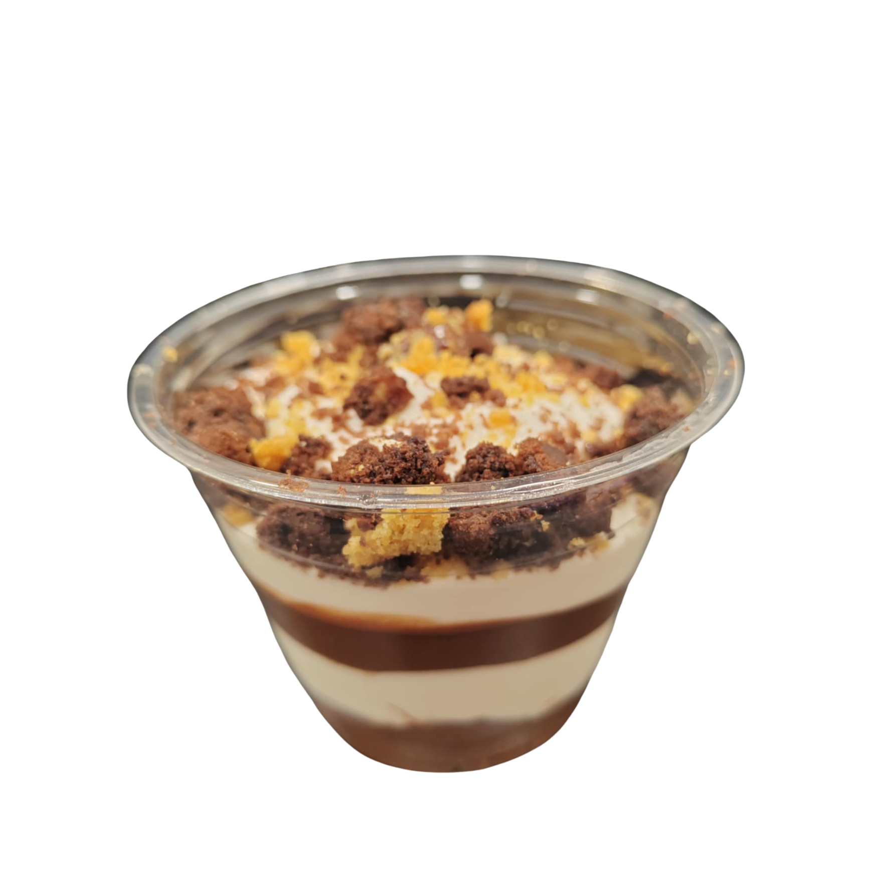 Protein bowl with yogurt, hazelnut praline, granola, and chocolate chips