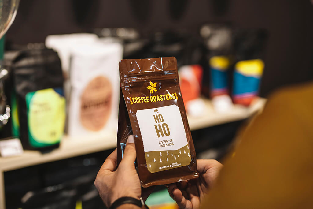 Coffee Island's Jingle blend or Xmas Chocolate package