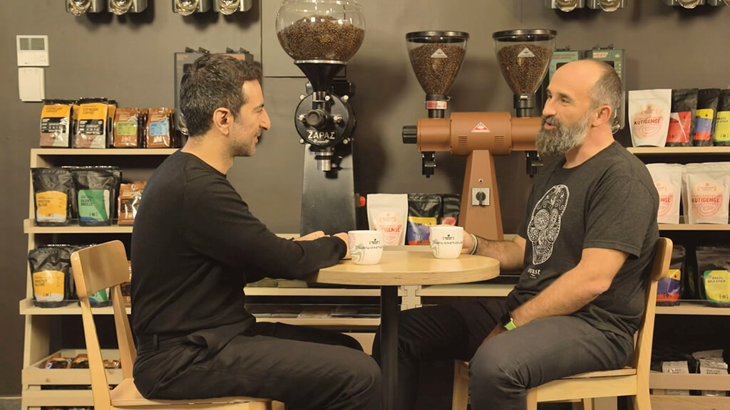 Koudounaris and Konstantinopoulos discussing at Microfarm Series, episode 2
